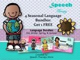 Speech Therapy 4 Seasonal Language Holiday Bundles Get 1 FREE