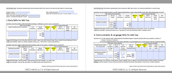 Preview of Speech Therapy AAC Skill-based Assessment (Digital/Print)