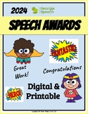 Speech Therapy AWARDS and CERTIFICATES- FREE- End of Year