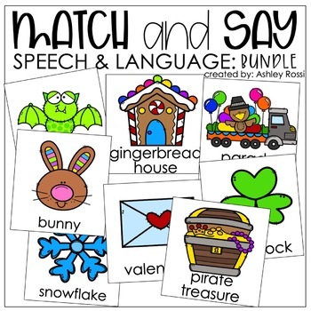 Preview of Speech Therapy Activities - Articulation & Language Games - Spring + all seasons