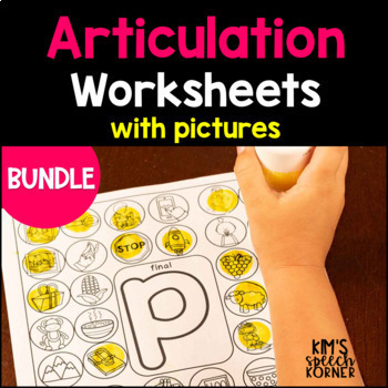 Preview of Speech Therapy Activities | Articulation Worksheets | Hands On | Print and Go