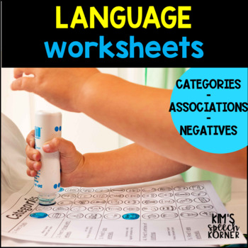 Preview of Speech Therapy Activities | Categories | Associations | Negatives | Print and Go