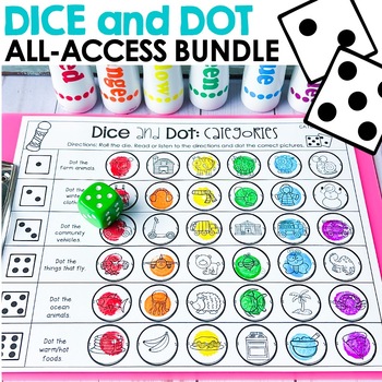 Preview of Back To School Speech Therapy Activities - ALL ACCESS Dice & Dot