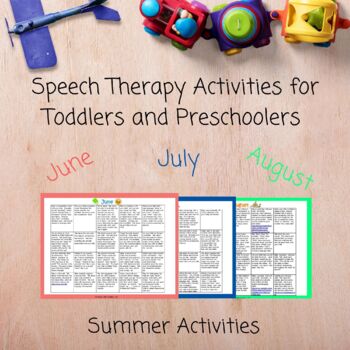 Preview of Speech Therapy Activities for Toddlers and Preschoolers - Summer Activities