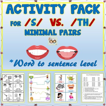 Preview of Speech Therapy: Activity Pack For /S/ VS.  /TH/ Minimal Pairs Words