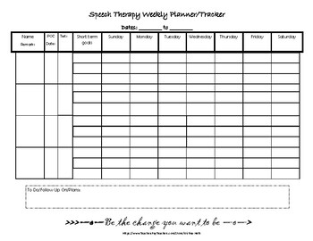 Preview of Speech Therapy Adult Population Daily Treatment Tracker/Planner