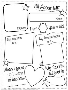 Speech Therapy All About Me! by Speech Therapy | TpT