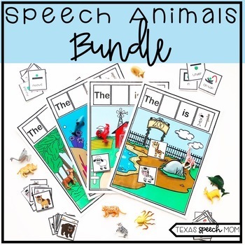 Preview of Speech Therapy Articulation and Language Animals BUNDLE