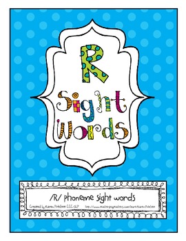 Preview of Speech Therapy Artic Sight Words /R/ all positions ( Homework/Games/Flashcards)