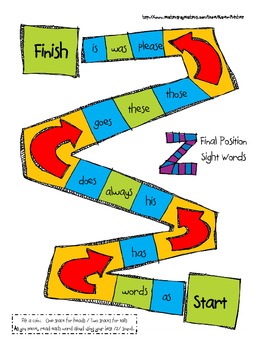 speech therapy artic sight words z final position