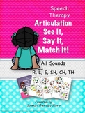 Speech Therapy Articulation ALL SOUNDS Bundled: See It, Sa