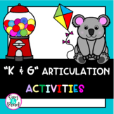 Speech Therapy Articulation Activities:  K & G