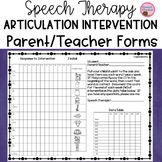 Speech Therapy Articulation Early Intervention Parent Teac