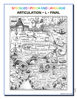 Preview of Speech Therapy Articulation - L Final - Search and Find Coloring Page