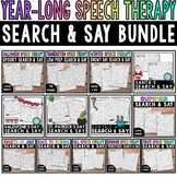 Year Long Speech Therapy | Search and Say Low Prep Bundle