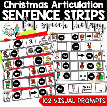Preview of Christmas Speech Therapy Articulation Activities | Silly Sentence Strips