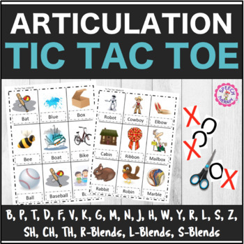 Preview of Speech Therapy Articulation Tic Tac Toe ALL SOUNDS