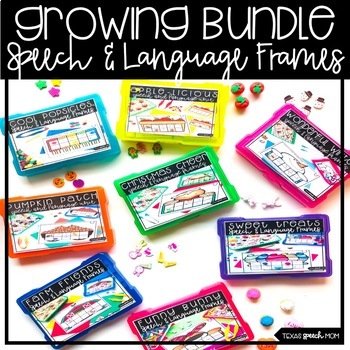 Preview of Speech Therapy Articulation and Language Frames - Bundle