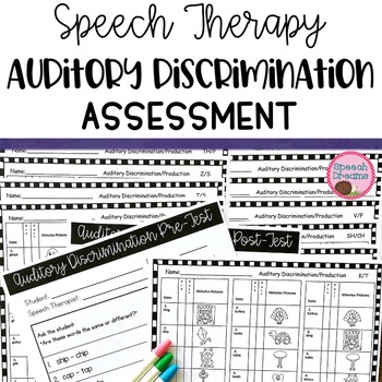 Preview of Speech Therapy Assessment | Auditory Discrimination & Minimal Pair Production