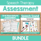 Speech Therapy Assessment Bundle: Speech Sounds & Oral Mot