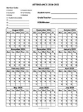 Speech Language Therapy Editable Attendance Calendar 2023-2033