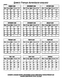 Speech Therapy Attendance Calendar 2021 2022 | Printable March