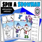 Speech Therapy Winter BOOM CARDS | Spin a SNOWMAN for Arti