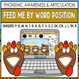 Speech Therapy Thanksgiving BOOM CARDS | FEED THE TURKEY