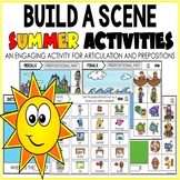 Speech Therapy Summer BOOM CARDS for Articulation | BUILD A SCENE