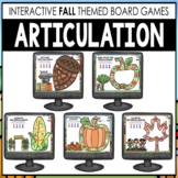 Speech Therapy BOOM CARDS for Articulation | FALL THEMED