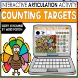 Speech Therapy BOOM CARDS for Articulation & Thanksgiving 