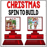 Speech Therapy BOOM CARDS for Christmas | SPIN TO BUILD A 