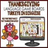 Speech Therapy BOOM CARDS for Thanksgiving | TURKEYS IN DI