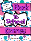 Speech Therapy Back to School Board Games (Articulation an