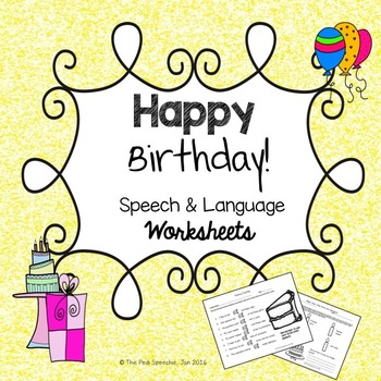 Speech Therapy Birthday by The Pedi Speechie