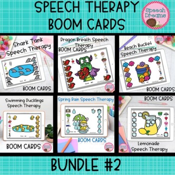 Preview of Speech Therapy Boom Card Bundle 