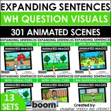Preview of Spring Speech Therapy  Picture Scenes, WH Questions, GIF Boom Cards Activities