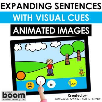 Preview of Spring Speech Therapy Boom Card Picture Scenes with WH Questions, ESL, ELL