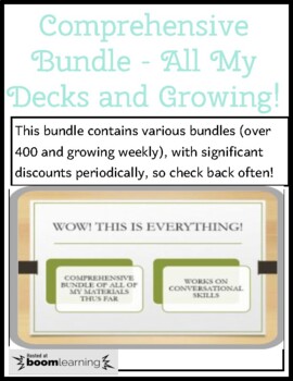 Preview of Speech Therapy Boom Cards Bundle with All Speech Decks - Growing!