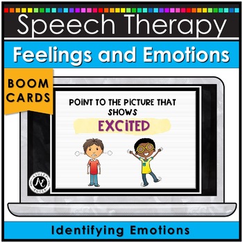 Preview of Boom Cards™ Identifying Feelings and Emotions Speech Therapy