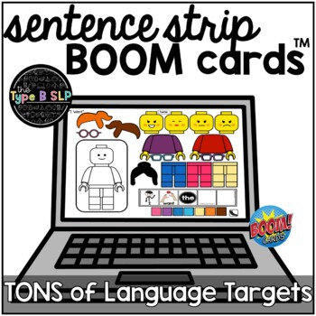 Preview of Speech Therapy Boom Cards™ for Language | Sentence Strips