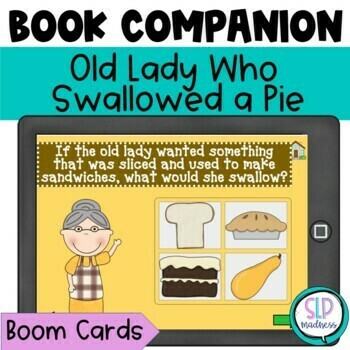 Preview of Speech Therapy Thanksgiving There Was an Old Lady Who Swallowed a Pie Sequencing