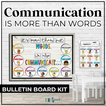 Preview of Speech Therapy Bulletin Board Kit - Communication Is More Than Words