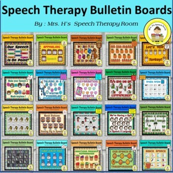 Preview of Speech Therapy Bulletin Board and Room Decor Bundle