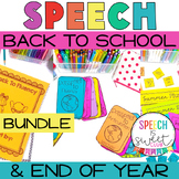 Speech Therapy Bundle for Back to School and End of Year
