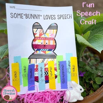 Preview of Speech Therapy Bunny Craft makes Easter Spring Art: Following Directions plus