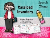Speech Therapy Caseload Inventory Sheets