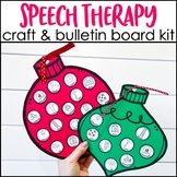 Speech Therapy Christmas Craft Template and Bulletin Board