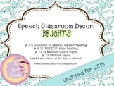 Speech Room Decor ~ Brights