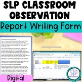 Speech Therapy Classroom Observation Forms IEP Screening R